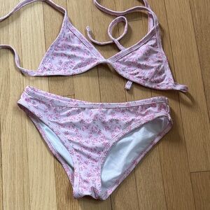 Pink Floral Bikini Set